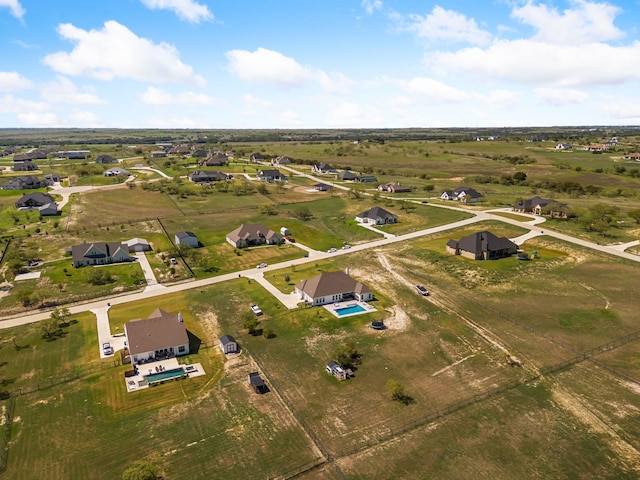 aerial view featuring a rural view