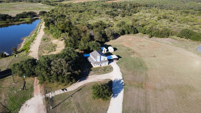115 Rosser Ranch Rd, Graham, TX 76450 - aerial overview of property's location featuring a nearby body of water and a forest