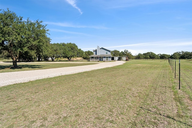 exterior space featuring a rural view