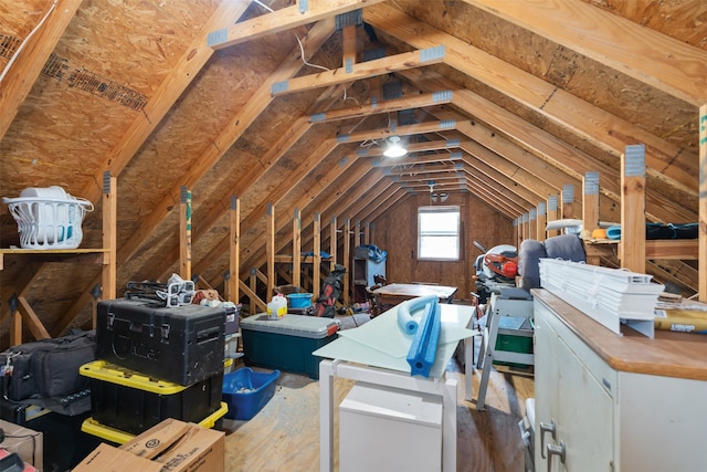 view of attic