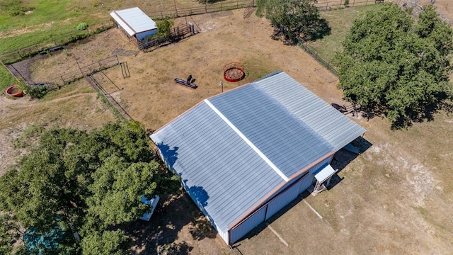 drone / aerial view featuring a rural view