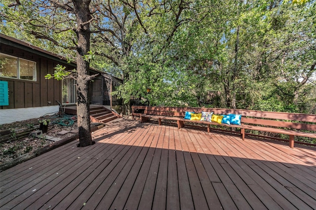 view of wooden terrace