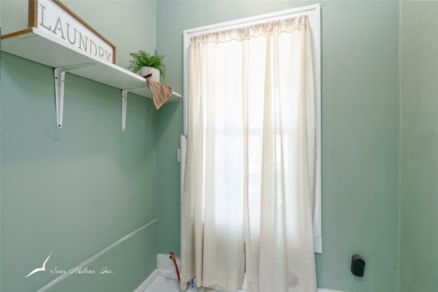 interior space with laundry area