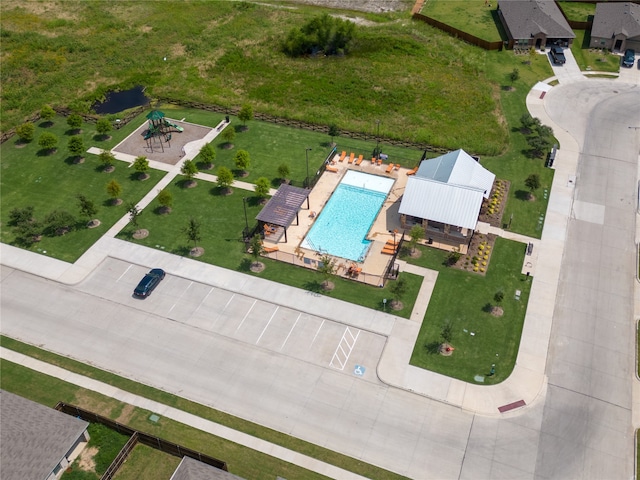 birds eye view of property