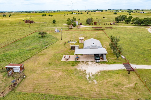 aerial view featuring a rural view