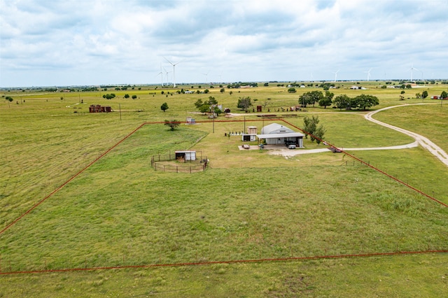 drone / aerial view featuring a rural view