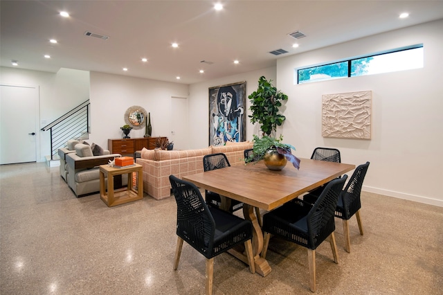 view of dining area