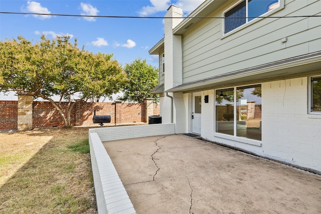 view of patio / terrace featuring central AC unit