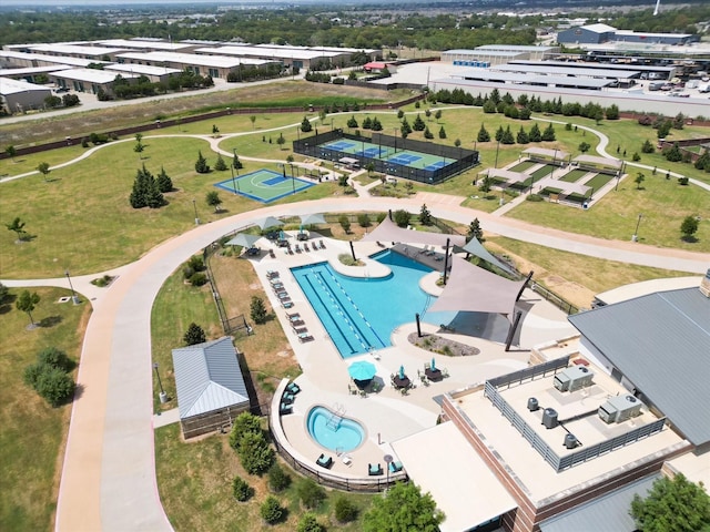 birds eye view of property