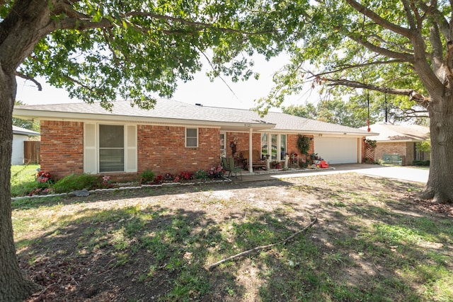 ranch-style home with a garage