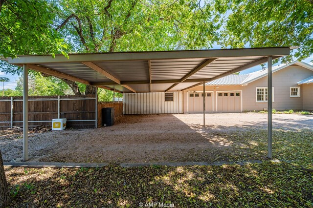 view of yard with a carport