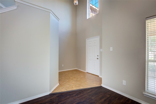 entrance foyer with wood-type flooring