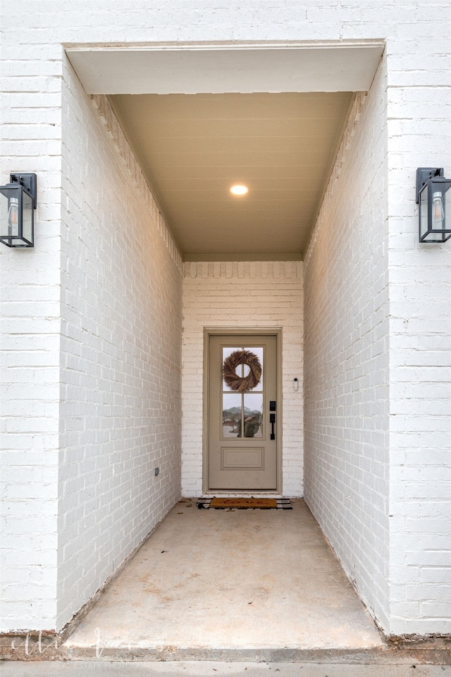 view of doorway to property