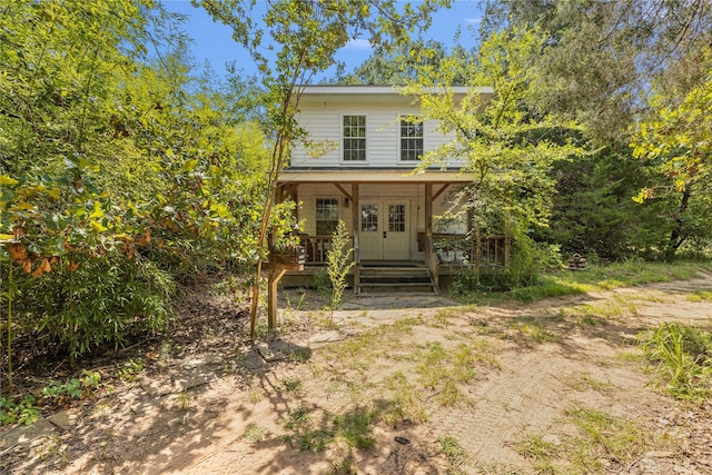 view of front of home with a porch