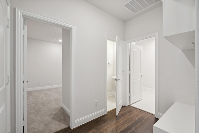 2805 Spring Valley Dr, Anna, TX 75409 - hall with dark wood-style floors and baseboards