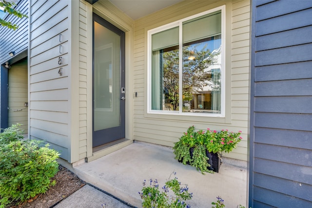 view of doorway to property