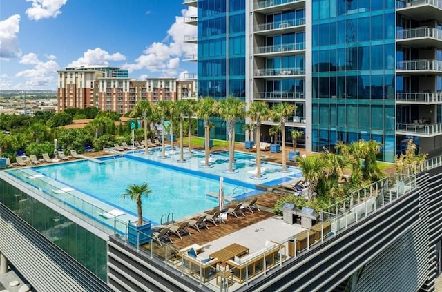 3130 N Harwood St Unit 1506, Dallas, TX 75201 - view of pool featuring a view of city