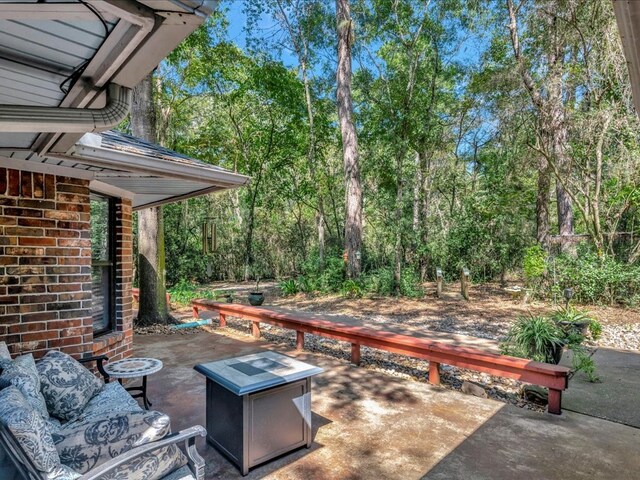 view of patio / terrace with an outdoor living space