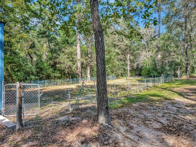 view of yard featuring a gate and fence