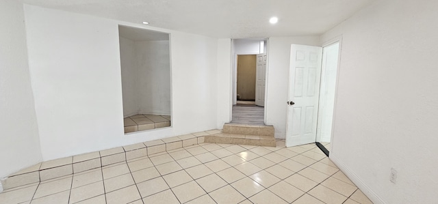 view of tiled spare room