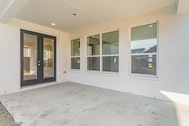 view of patio with french doors