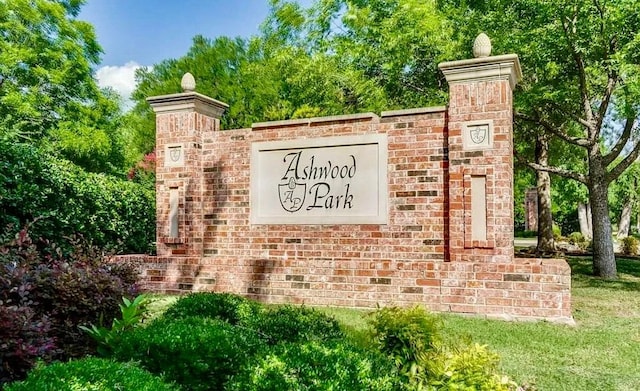 view of community sign