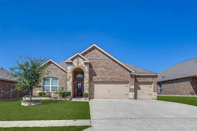 view of front of home with a front yard