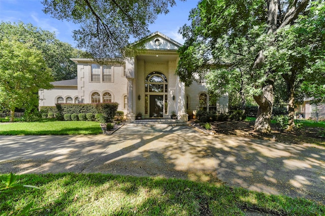 view of neoclassical home