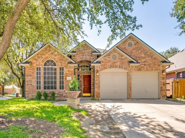 view of front facade featuring a garage