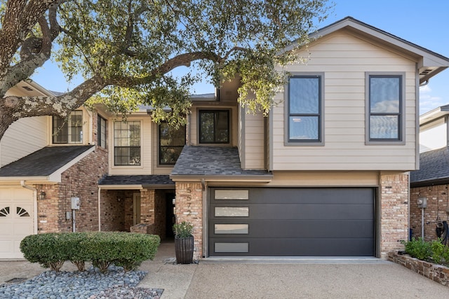 view of front facade with a garage