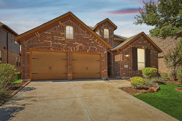 view of property with a garage