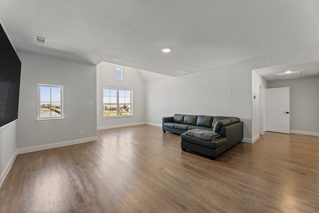 living room featuring hardwood / wood-style floors