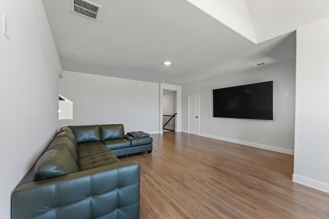 living room featuring hardwood / wood-style floors