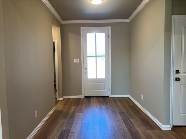 100 Levi Dr, Cleburne, TX 76031 - entryway with dark wood-style flooring, healthy amount of natural light, crown molding, and baseboards
