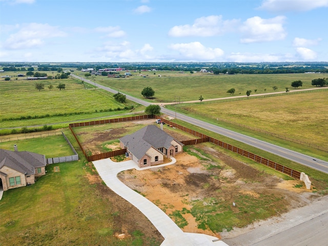 bird's eye view with a rural view