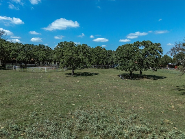 exterior space featuring a rural view