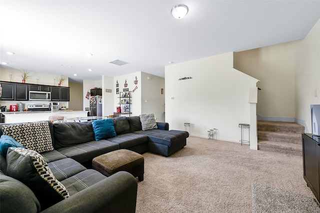 view of carpeted living room