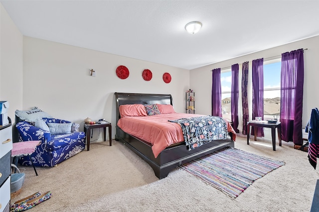 bedroom with carpet