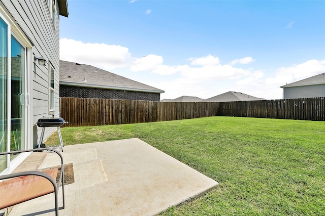 view of yard featuring a patio area