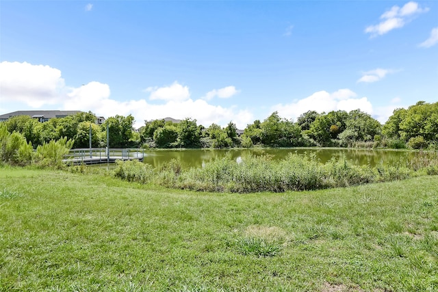 exterior space featuring a water view