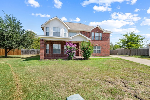 view of front of property with a front yard