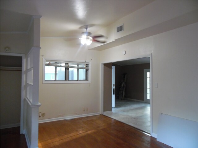 corridor with dark wood-type flooring