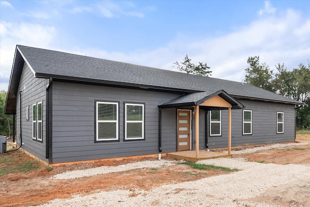 view of front of house with central AC unit