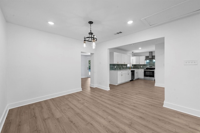 interior space featuring light hardwood / wood-style flooring