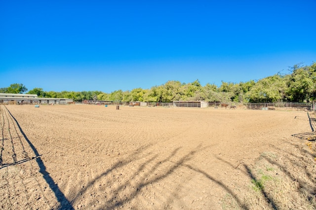 view of yard featuring a rural view