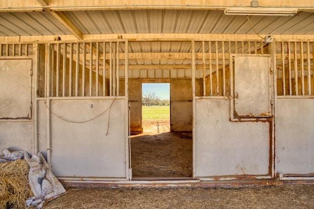 view of horse barn