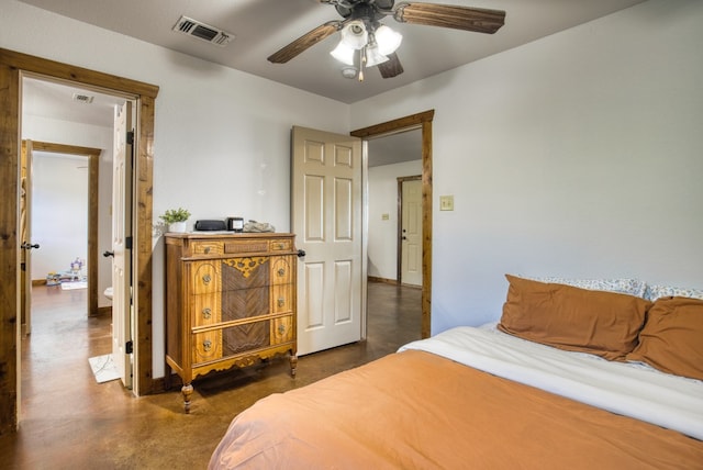 bedroom with ceiling fan