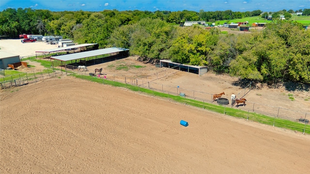 bird's eye view featuring a rural view