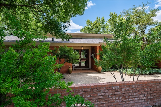 exterior space with french doors