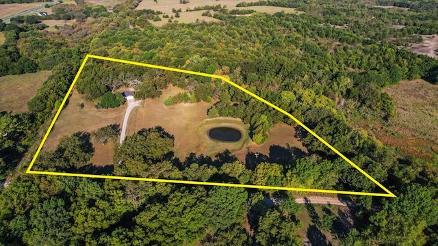 aerial view with a rural view